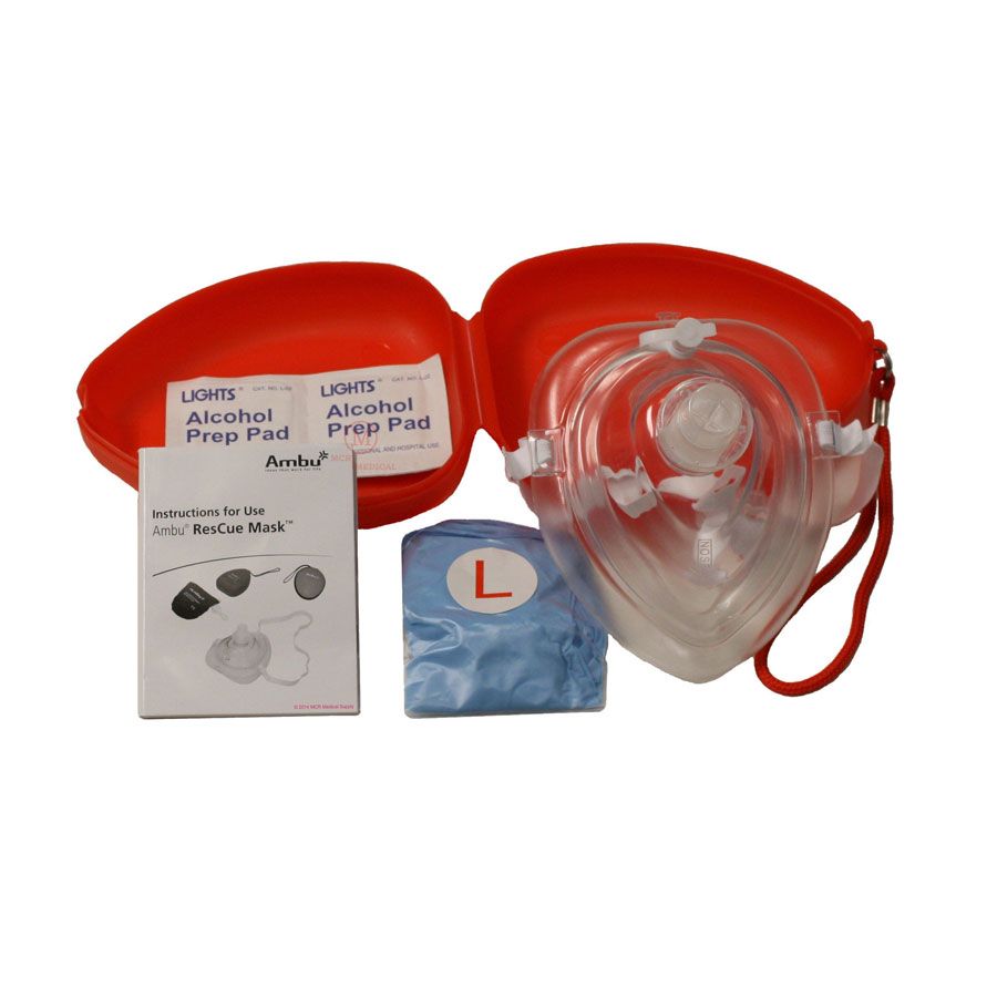 Ambu Res-Cue CPR Mask Kit, Plastic Case