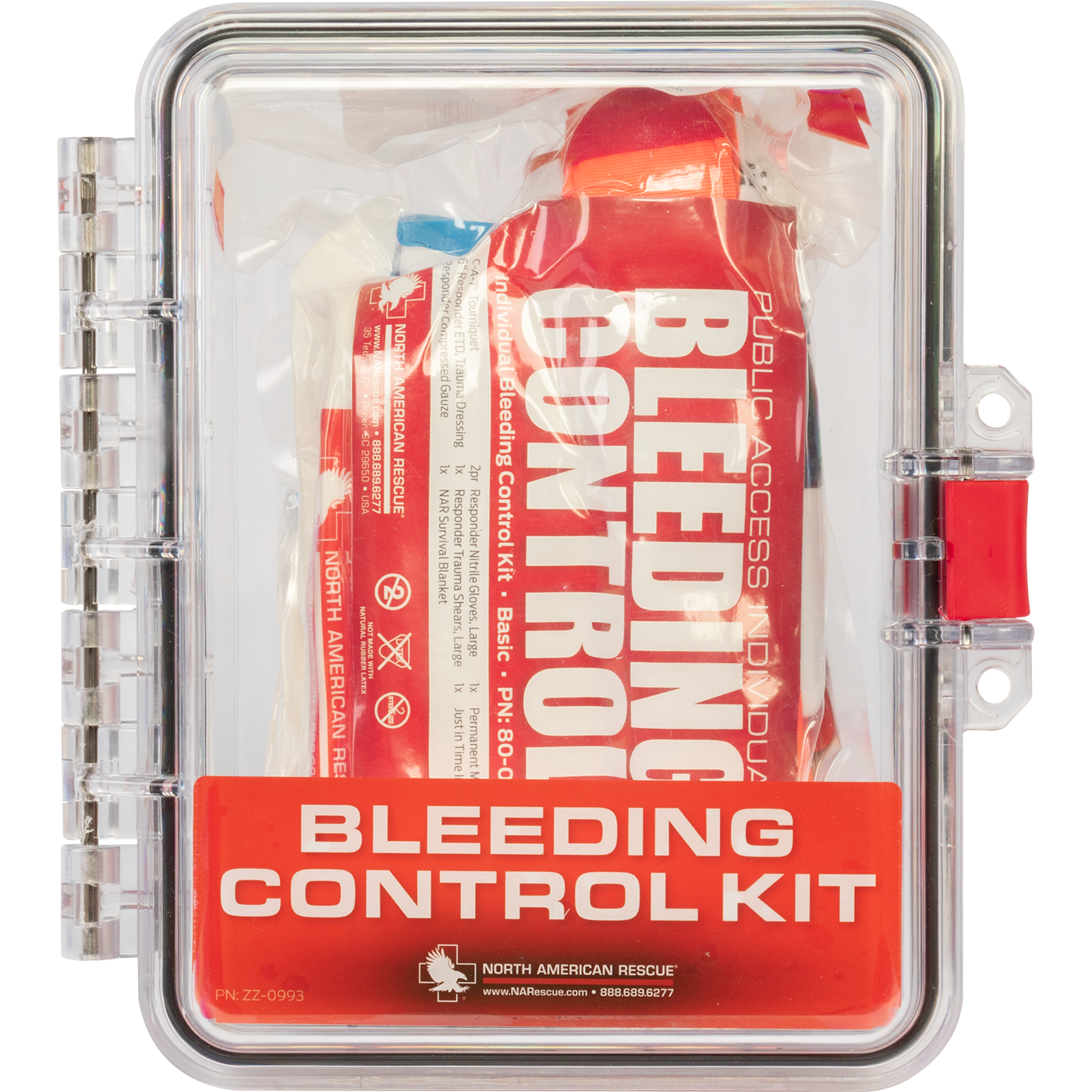 Individual Public Access Bleeding Control Clear Wall Case