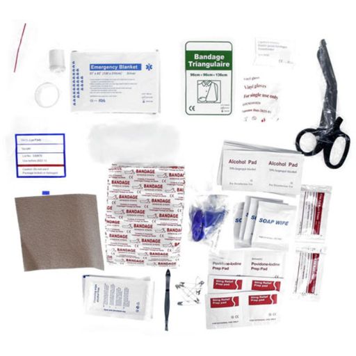 All Purpose First Aid Kit, Waterproof Dry Sack, Red, 100 Pieces