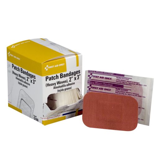 2"x3" Patch Bandage, Heavy Woven - 25 Per Box