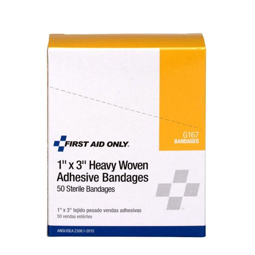 Adhesive Bandage, Heavy Woven 1"x3" - 50 Per Box