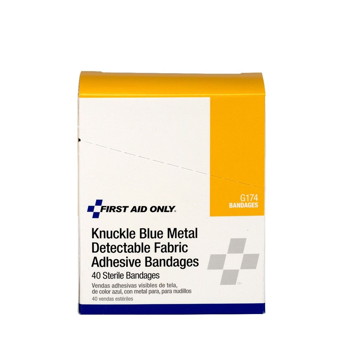 Knuckle Bandage, Blue Metal Detectable Woven - 40 Per Box