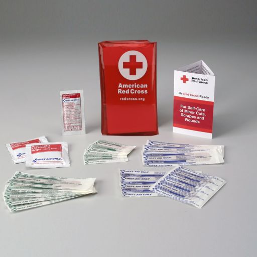 American Red Cross Mini First Aid Kit, Tri-Fold Vinyl Case