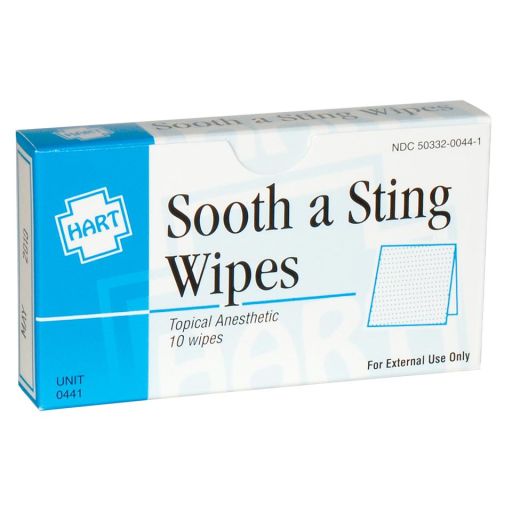 Sting & Bite Relief Wipes, 10 per box