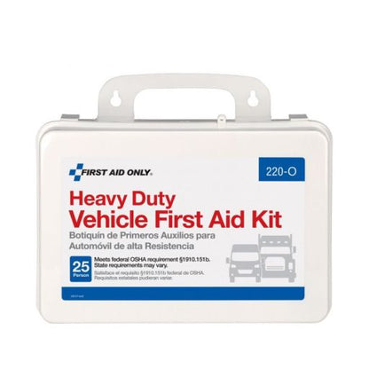 Vehicle First Aid Kit - 94 Pieces - Plastic Case with Gasket