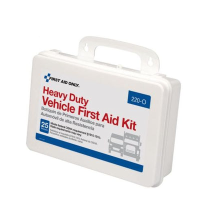 Vehicle First Aid Kit - 94 Pieces - Plastic Case with Gasket