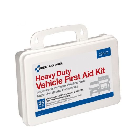Vehicle First Aid Kit - 94 Pieces - Plastic Case with Gasket