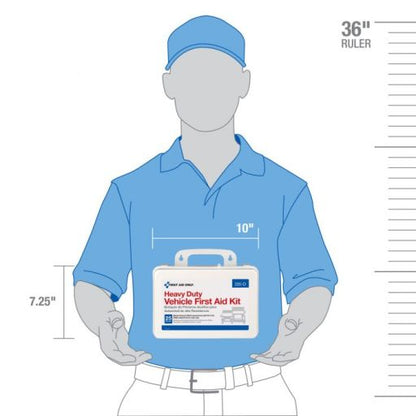 Vehicle First Aid Kit - 94 Pieces - Plastic Case with Gasket
