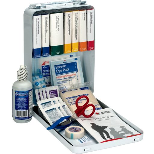 Vehicle First Aid Kit - 85 Pieces - Metal Case with Gasket