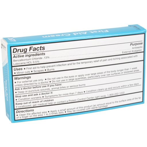 First Aid Burn Cream, 0.9gm, 10 packets per box