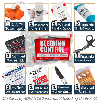 Public Access Bleeding Control 8-Pack - Vacuum Sealed