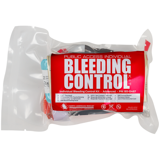 Public Access Individual Bleeding Control Kit - Vacuum Sealed