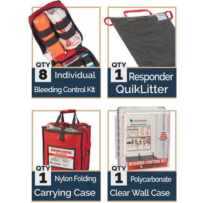 Public Access Bleeding Control Stations - 8-Pack