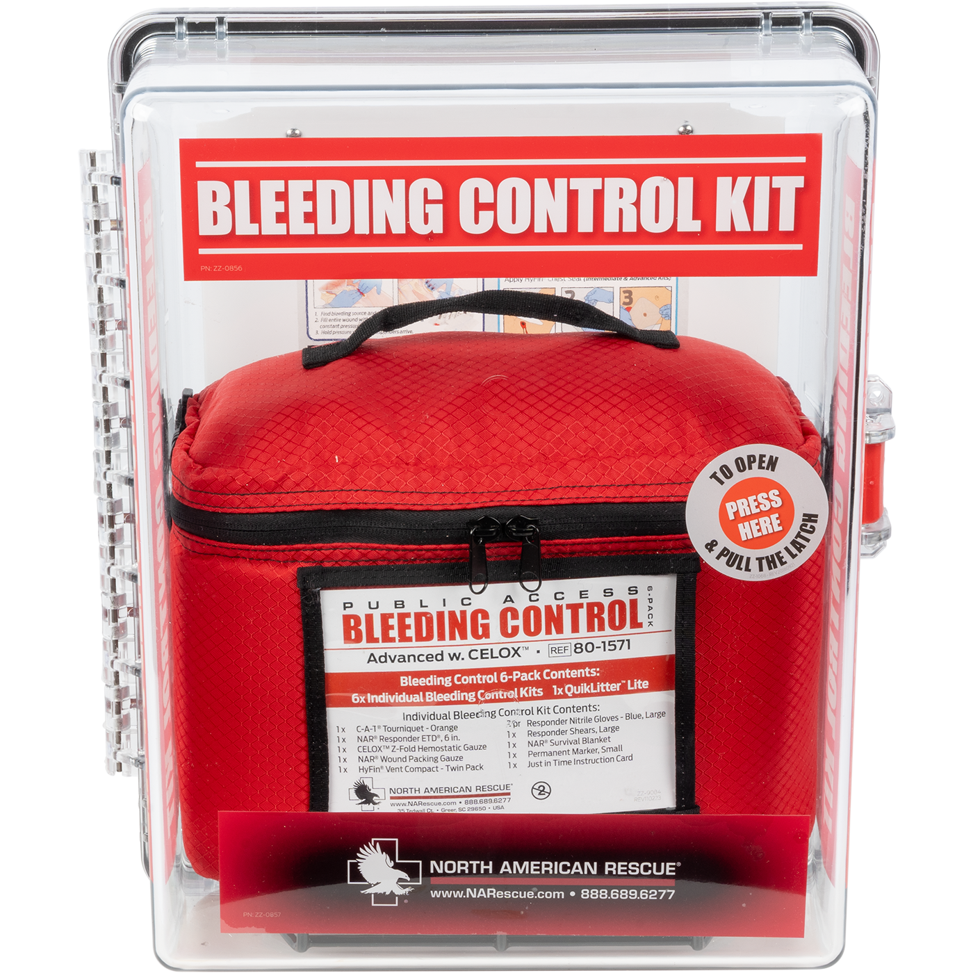 Public Access Bleeding Control Stations - 6-Pack Vacuum Sealed