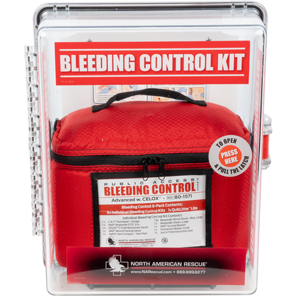 Public Access Bleeding Control Stations - 6-Pack Vacuum Sealed