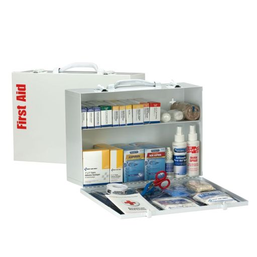 2 Shelf First Aid ANSI A+ Metal Cabinet, with Meds
