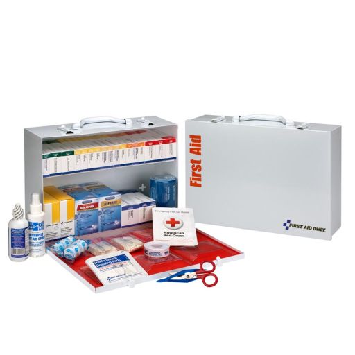 2 Shelf First Aid ANSI B+ Metal Cabinet, with Meds