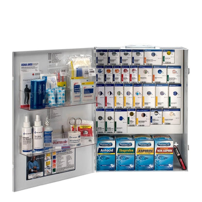 XL Metal Smart Compliance General Business First Aid Cabinet with Meds