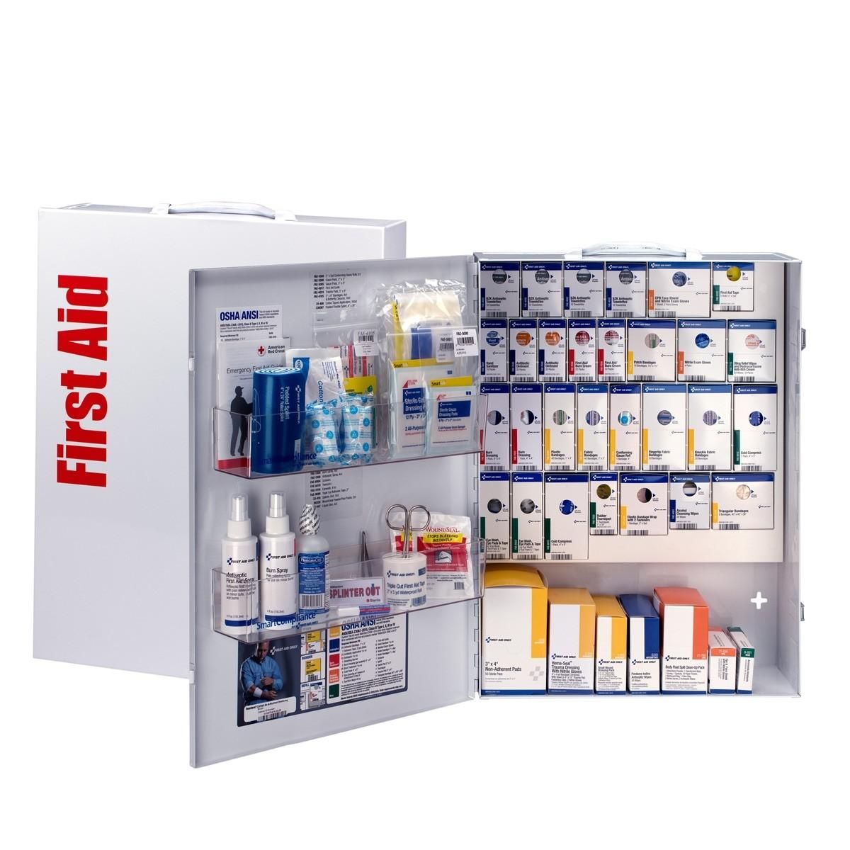 XL Metal Smart Compliance General Business First Aid Cabinet without Meds