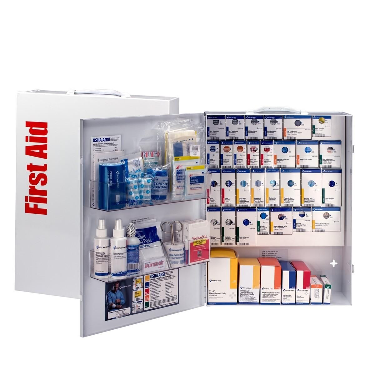 XL Metal Smart Compliance Food Service First Aid Cabinet without Meds