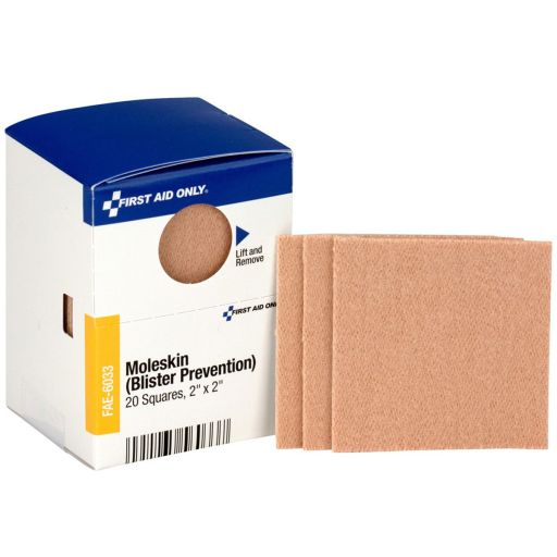 2" X 2" Moleskin Blister Prevention, 20 Per Box