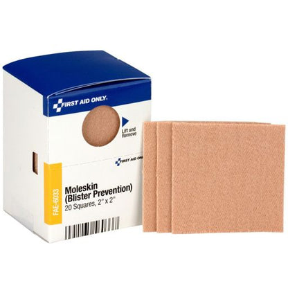 2" X 2" Moleskin Blister Prevention, 20 Per Box