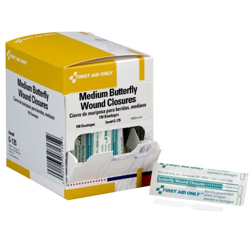 Butterfly Wound Closure, Medium - 100 Per Box
