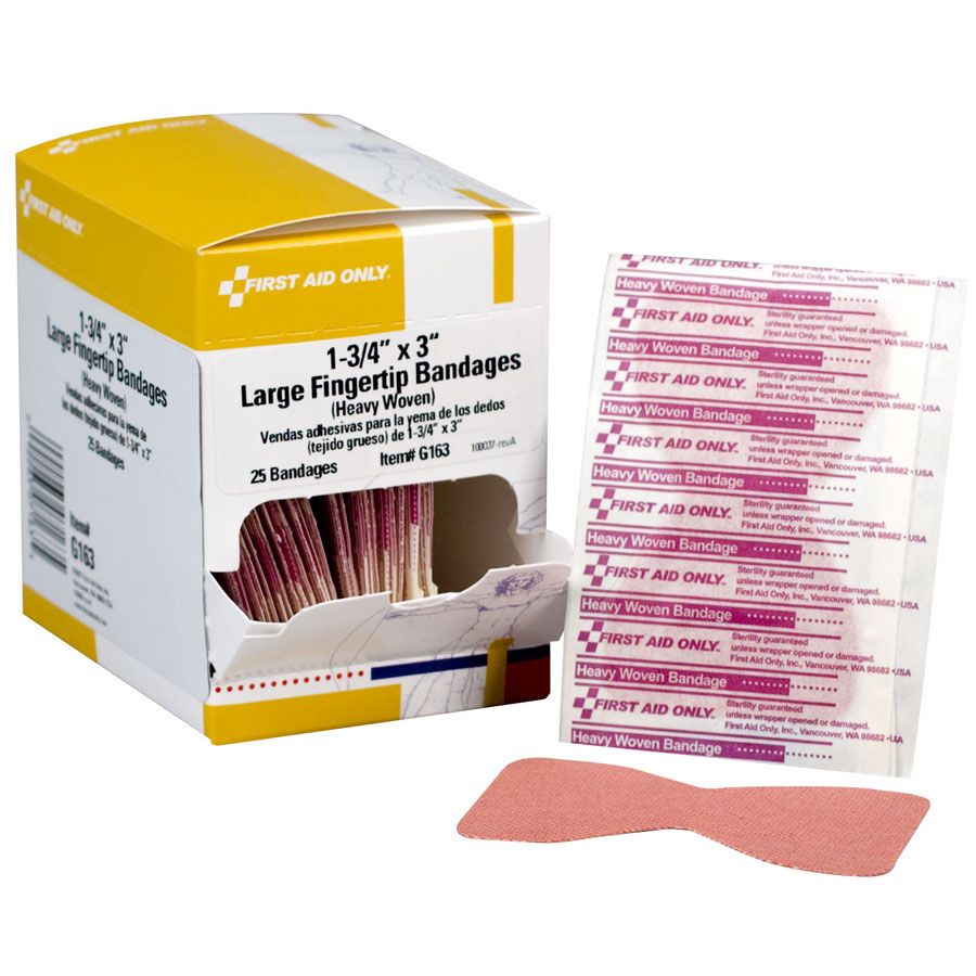 Fingertip Bandage, Large Heavy Woven - 25 Per Box