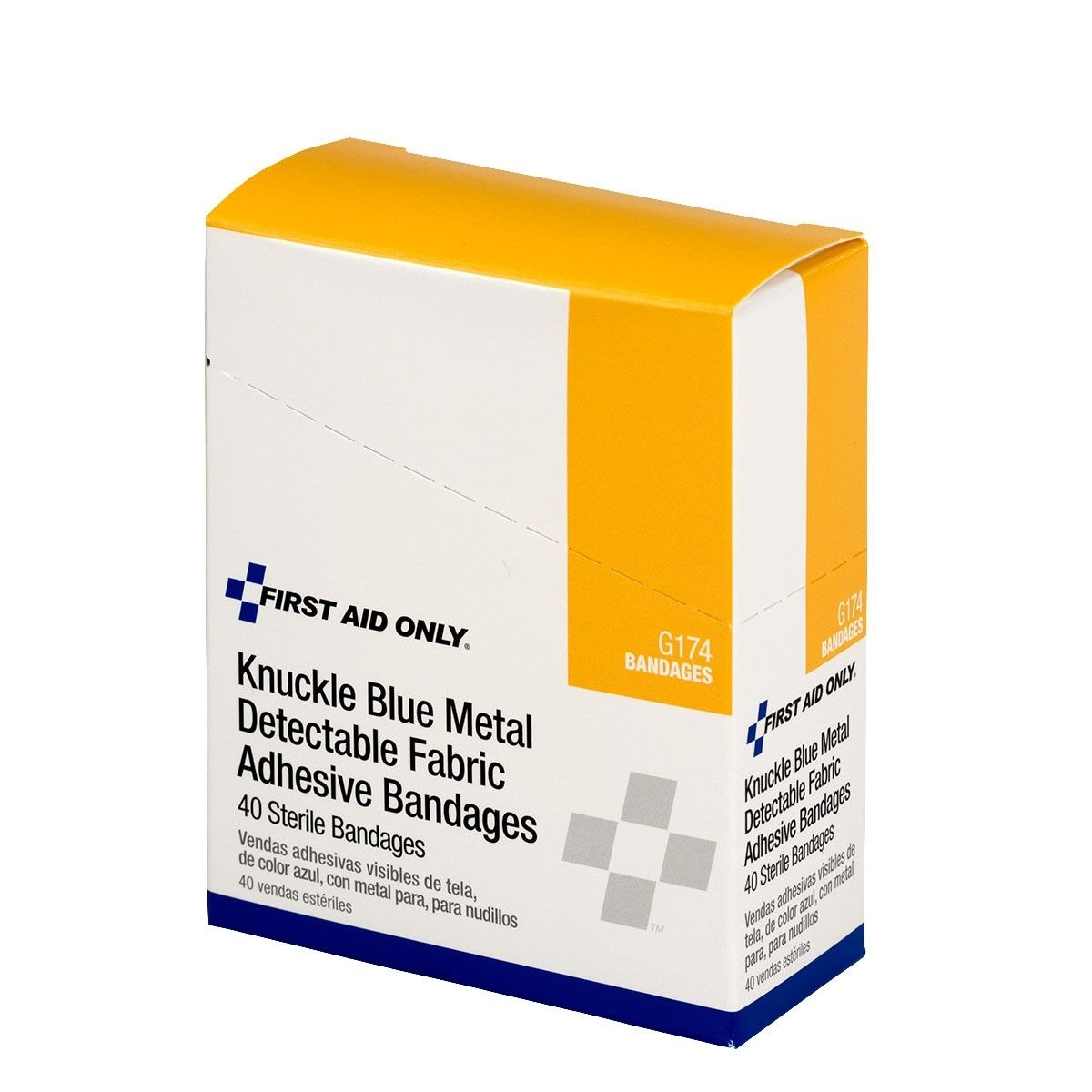Knuckle Bandage, Blue Metal Detectable Woven - 40 Per Box