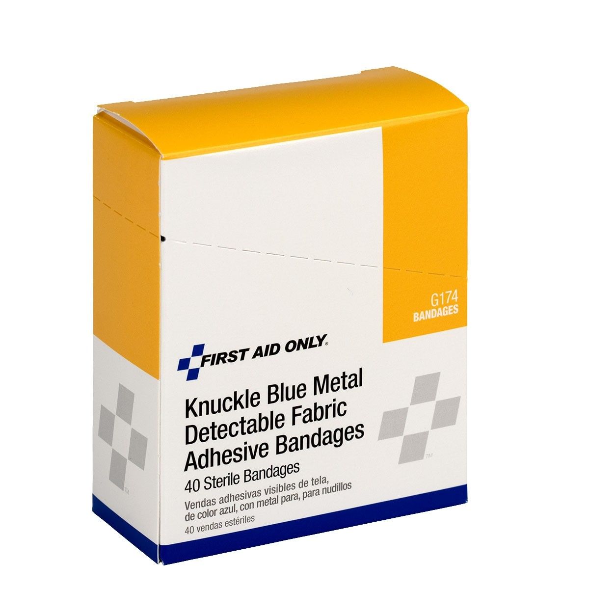Knuckle Bandage, Blue Metal Detectable Woven - 40 Per Box