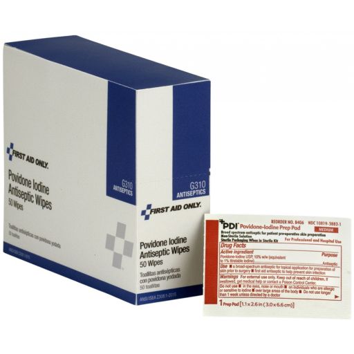 Povidone-Iodine Infection Control Wipe - 50 Per Box
