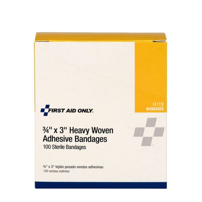 Adhesive Bandage, Heavy Woven Fabric 3/4" - 100 Per Box