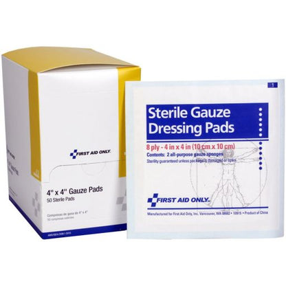 Dressing Pad, Gauze 4"x4" - 50 Per Box