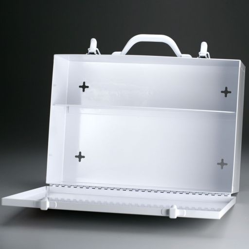 Empty Metal Industrial Cabinet Swing Door - 2 Shelf