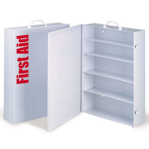 Empty Metal Industrial Cabinet Swing Out Door - 5 Shelf