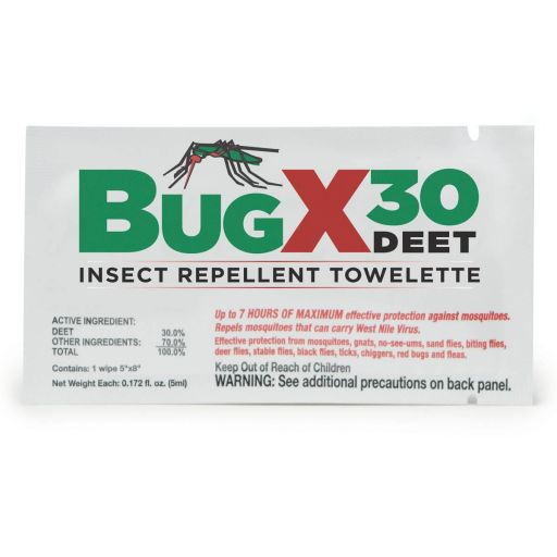 Insect Repellant Towelette, 30% DEET - 1 Each