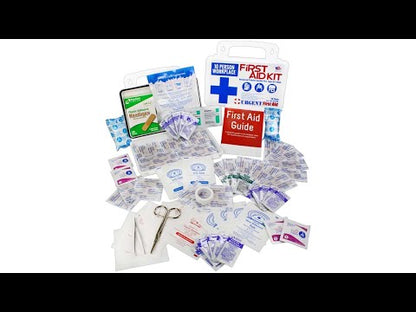 10 Person, 116 Piece Workplace First Aid Kit, Plastic Case with Gasket
