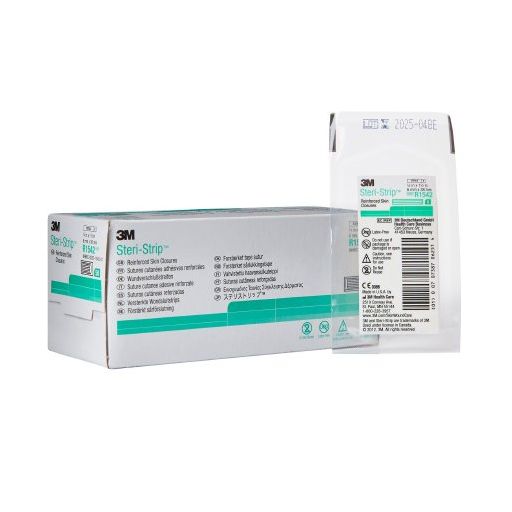 1/4"x1-1/2" 3M Steri-Strip Adhesive Skin Closures, 6 per pouch