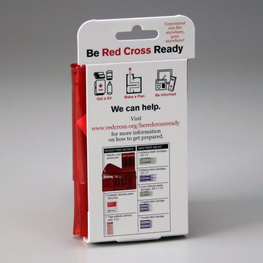 American Red Cross Mini First Aid Kit, Tri-Fold Vinyl Case