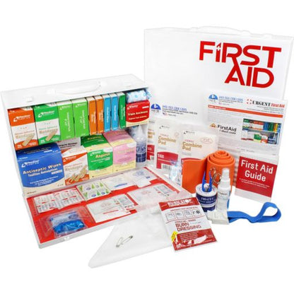 2 Shelf Industrial ANSI B+ First Aid Station with Door Pockets