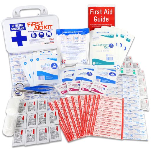 10 Person, 116 Piece Workplace First Aid Kit, Plastic Case with Gasket