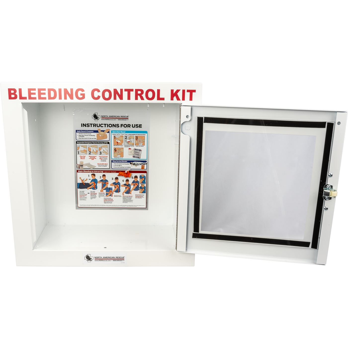 Public Access Bleeding Control Metal Semi-recessed Wall Case