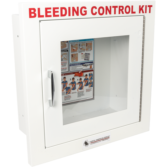 Public Access Bleeding Control Metal Semi-recessed Wall Case