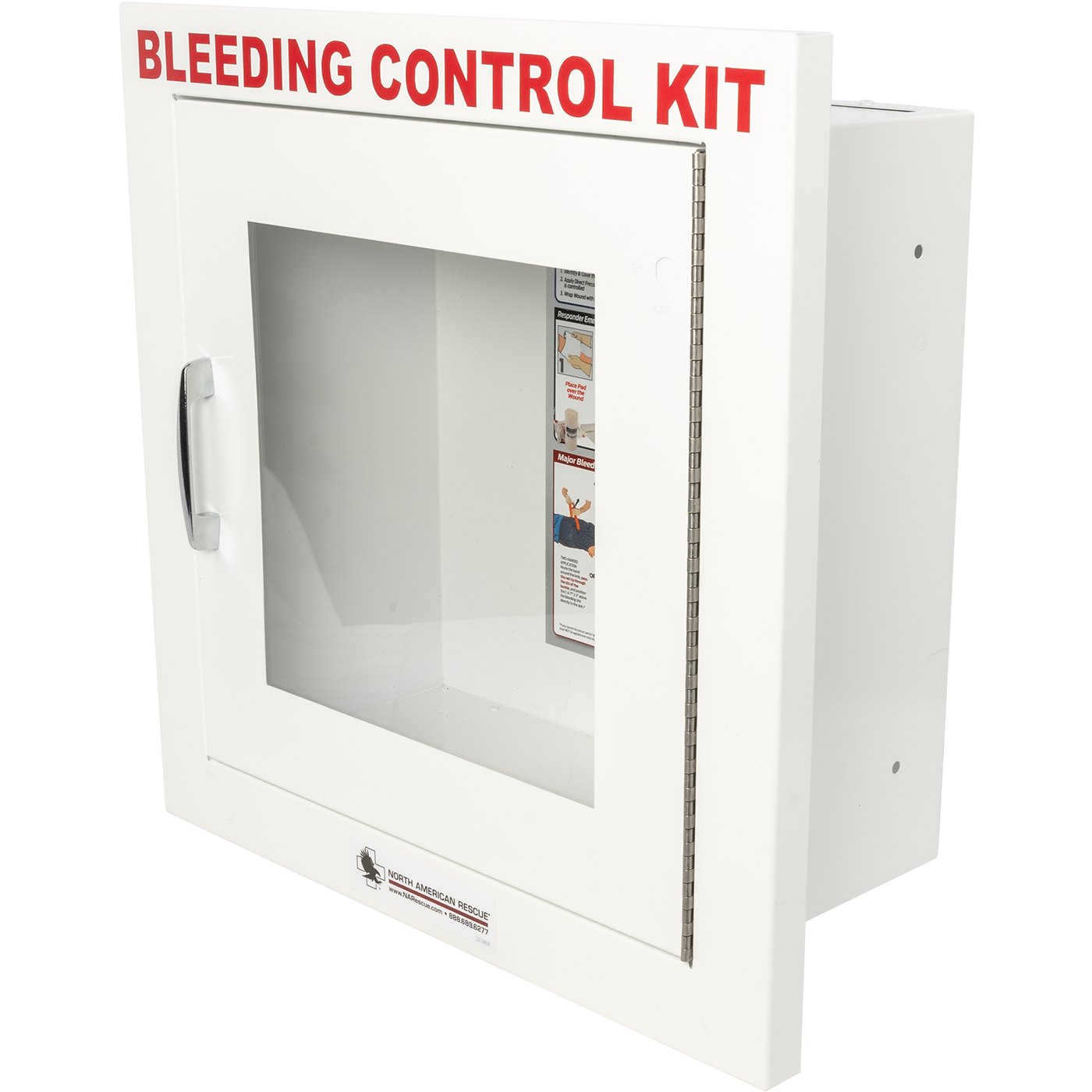 Public Access Bleeding Control Metal Semi-recessed Wall Case